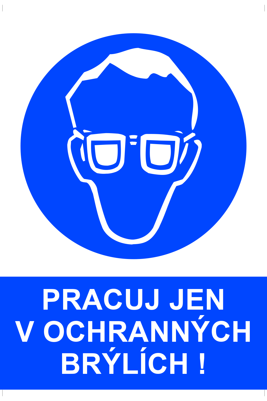 Pracuj jen v ochranných brýlích !