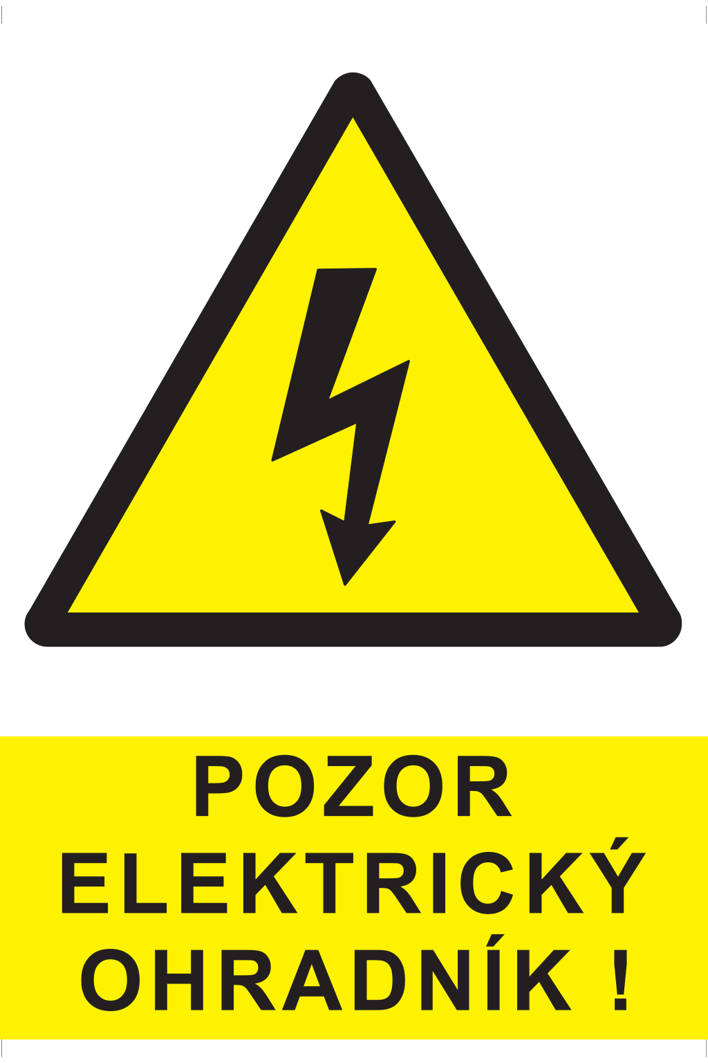 Pozor elektrický ohradník !