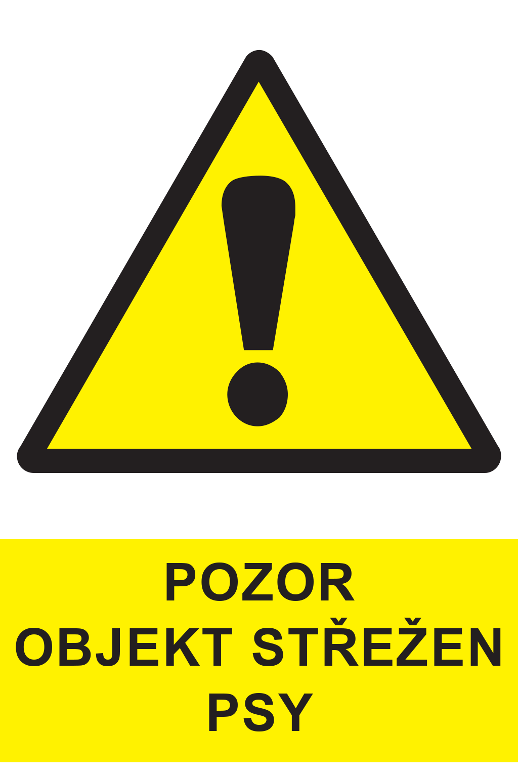Pozor objekt střežen psy