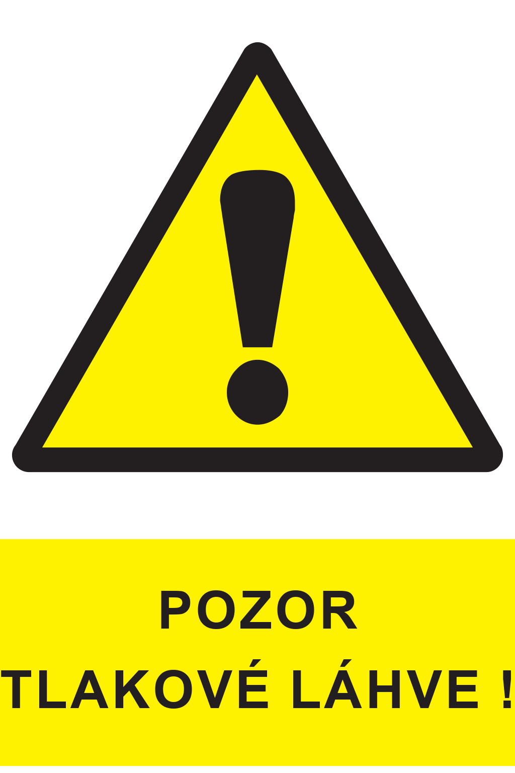 Pozor tlakové láhve !