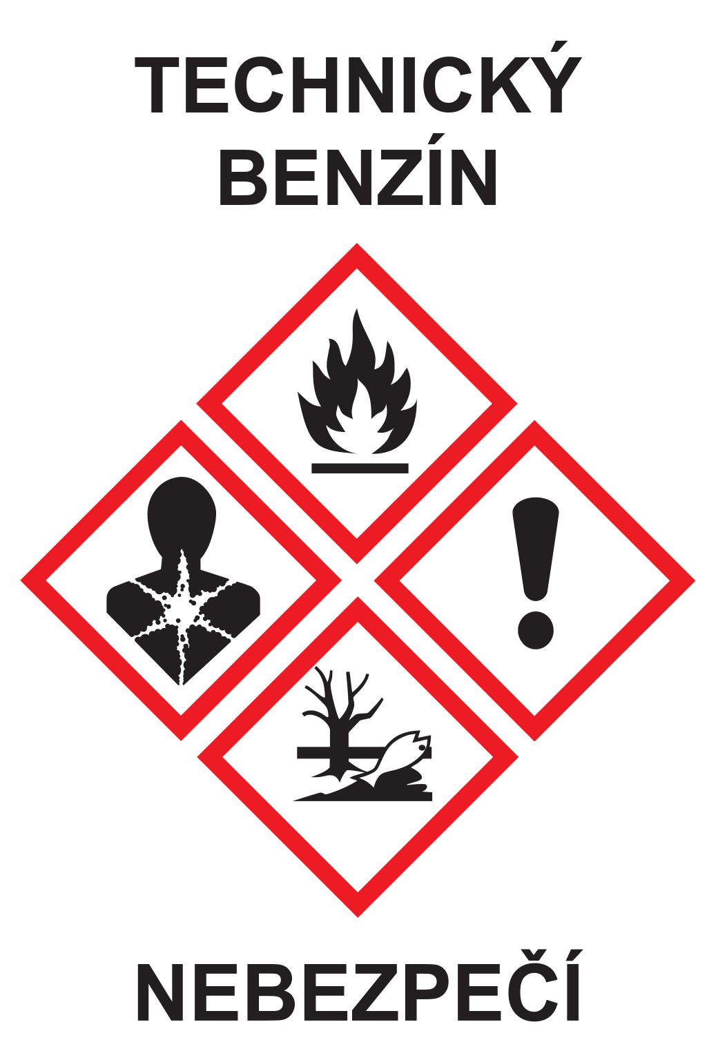 GHS štítek s názvem Technický benzín