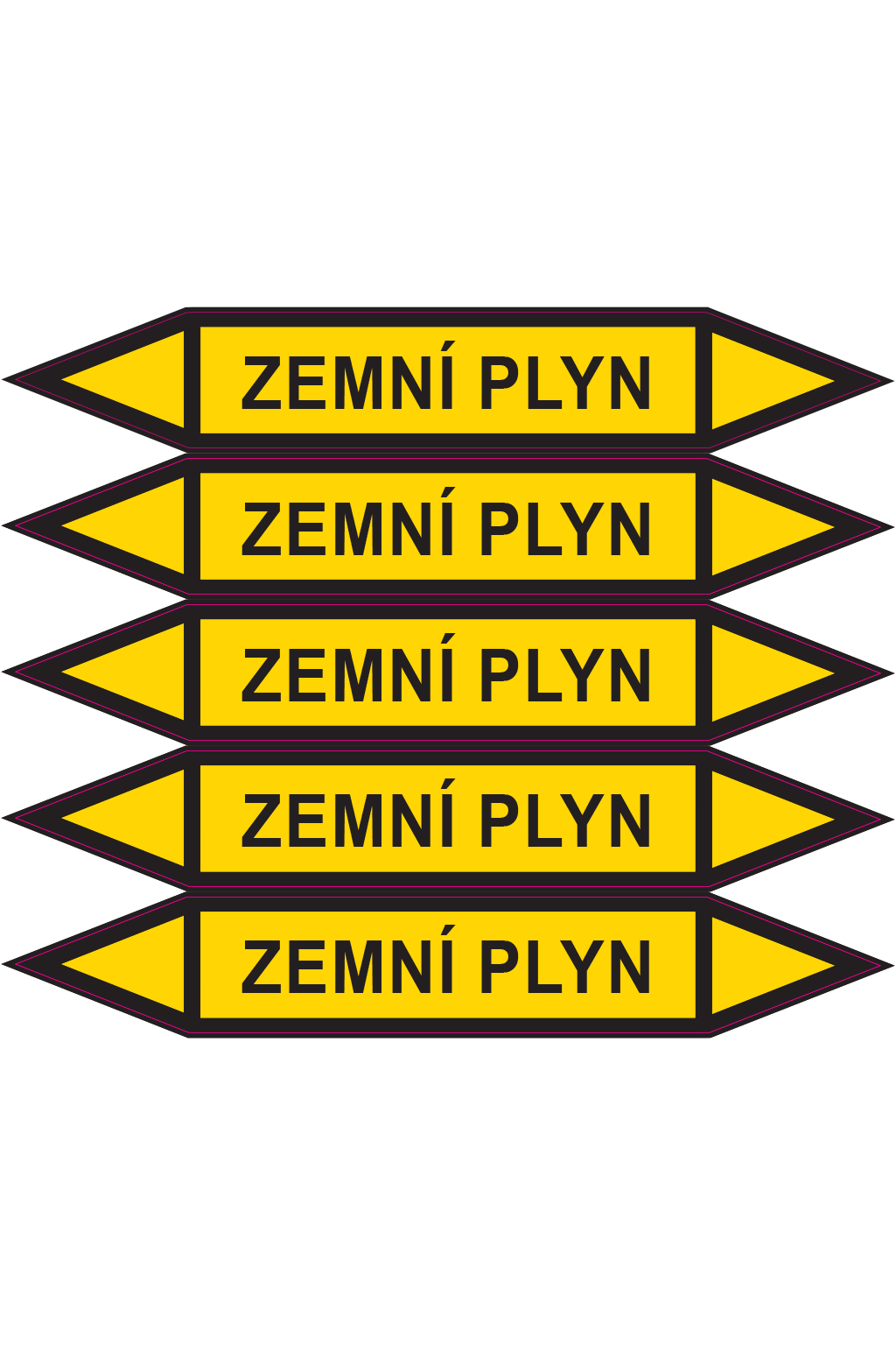 Šipka pro označení potrubí - ZEMNÍ PLYN
