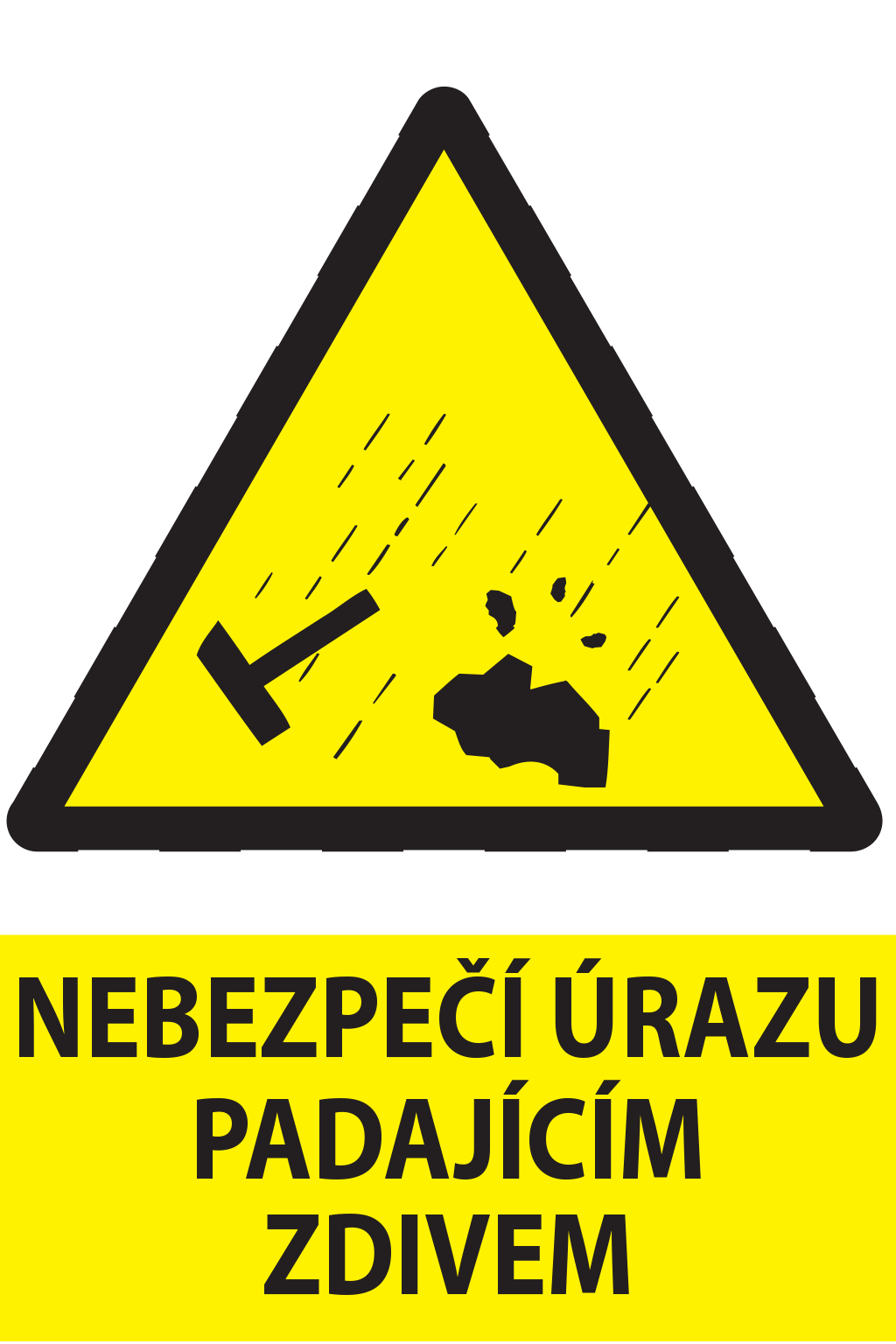 Nebezpečí úrazu padajícím zdivem