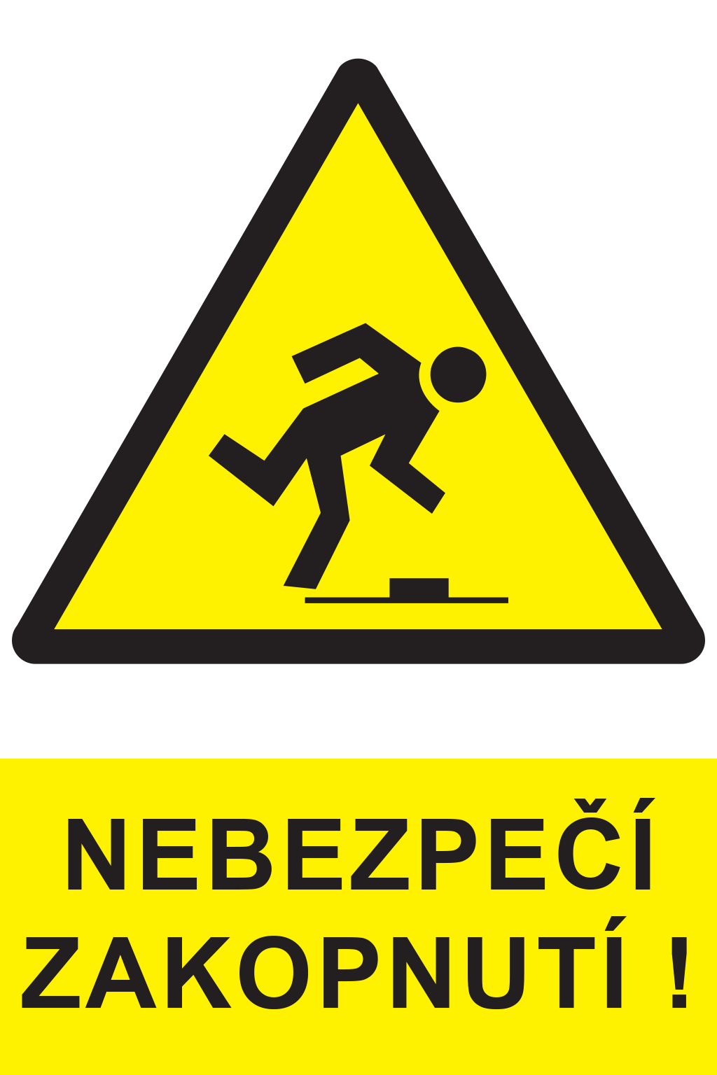 Nebezpečí zakopnutí !