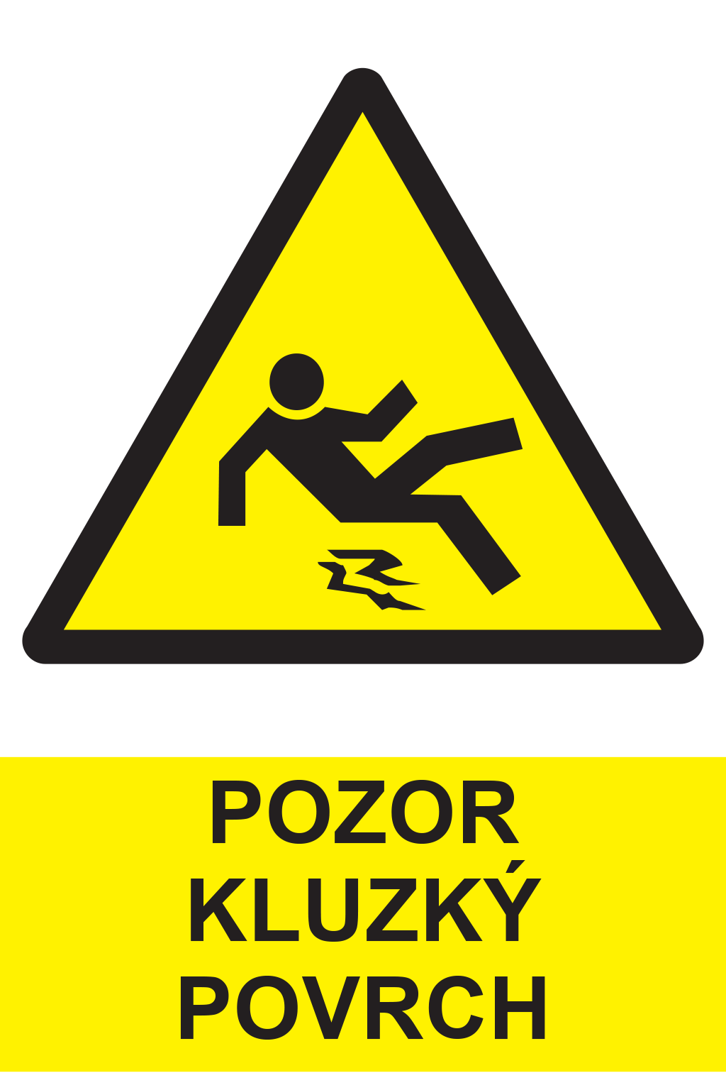 Pozor kluzký povrch