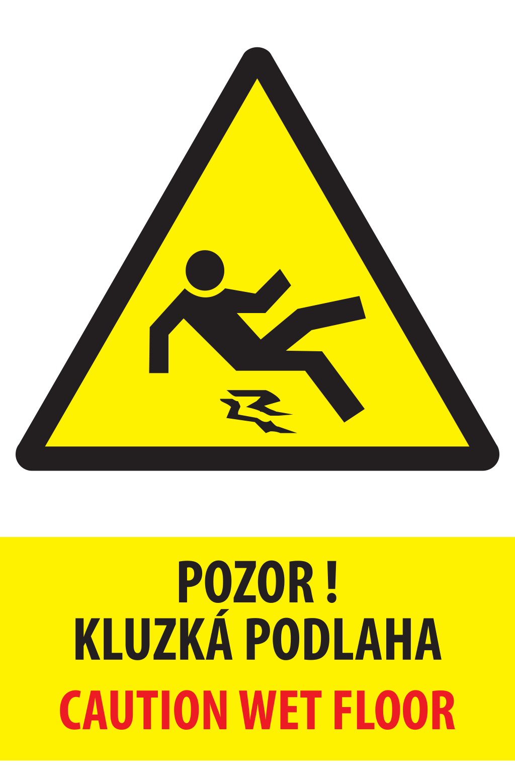 Pozor !  Kluzká podlaha