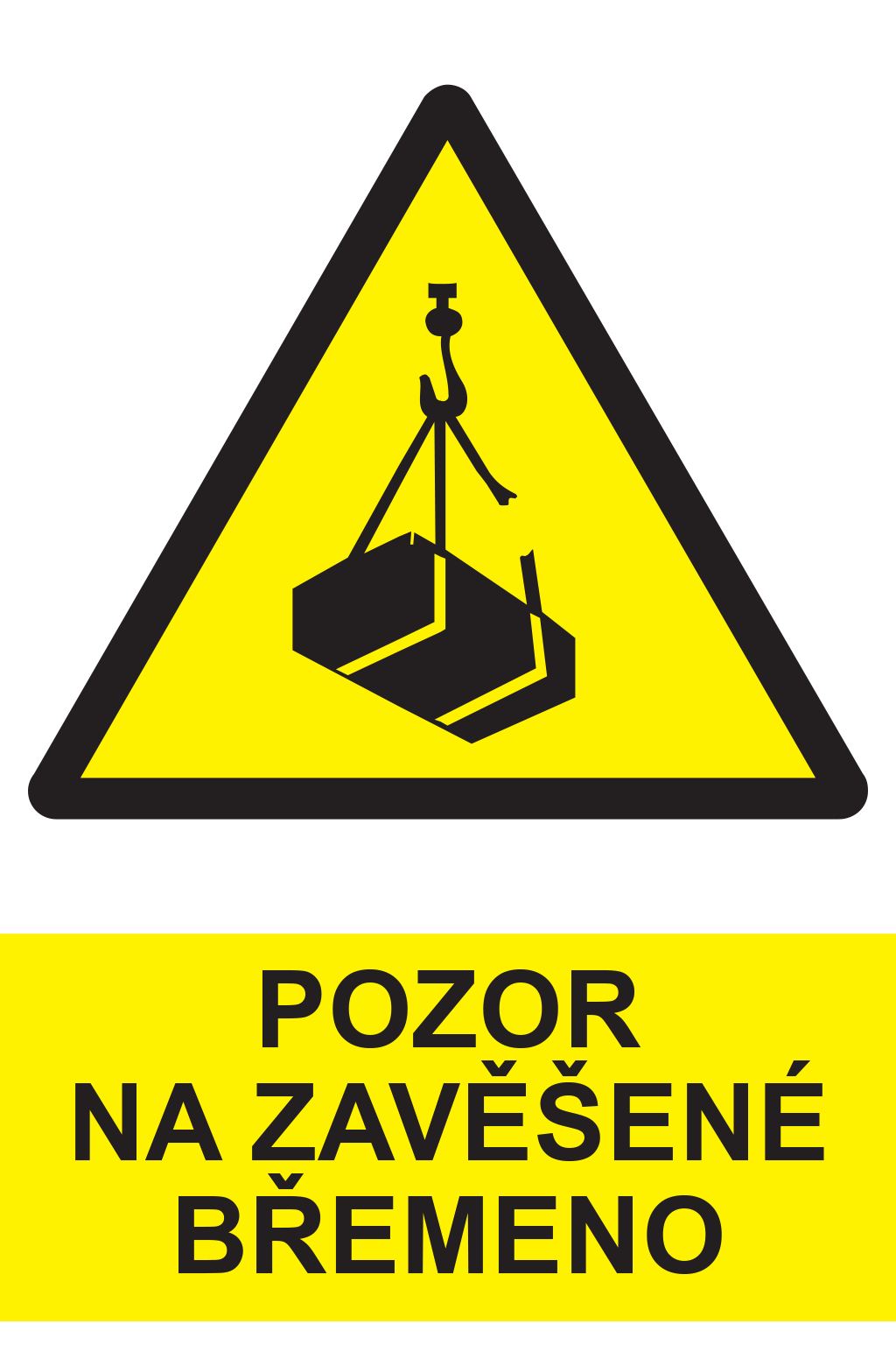 Pozor na zavěšené břemeno