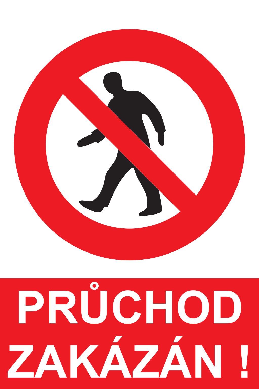 Průchod zakázán !
