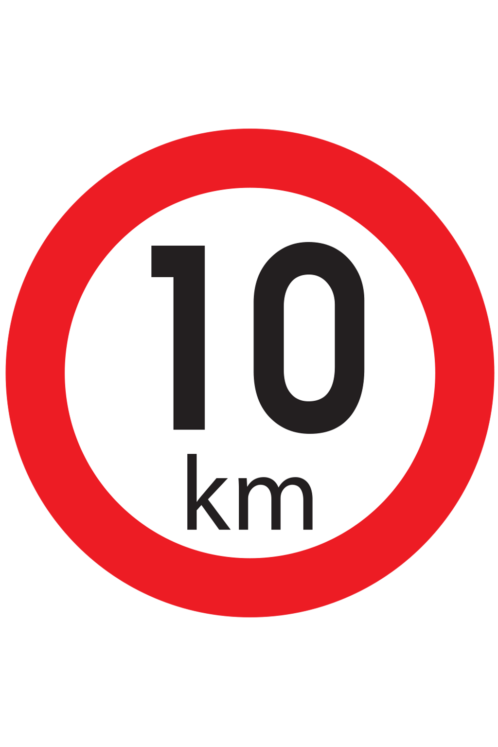 Označení max. rychlosti 10 km/h