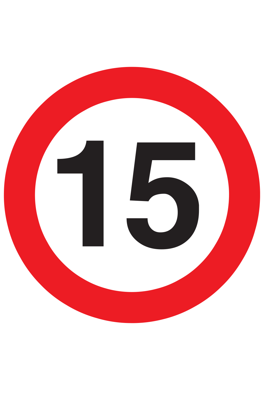 Označení max. rychlosti 15 km/h
