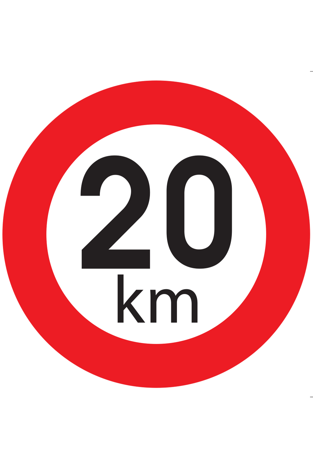 Označení max. rychlosti 20 km/h