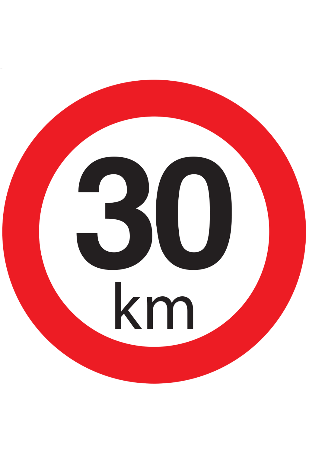 Označení max. rychlosti 30 km/h