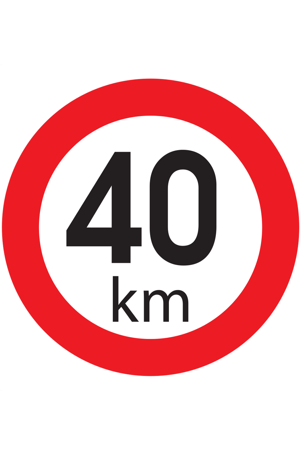 Označení max. rychlosti 40km/h