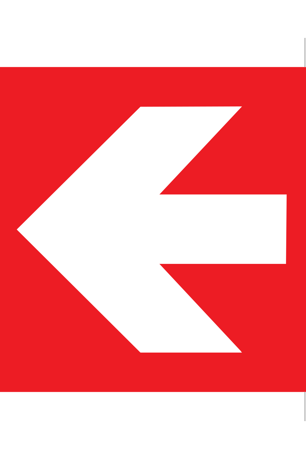 Směrovka levá, pravá k zařízení PO - symbol