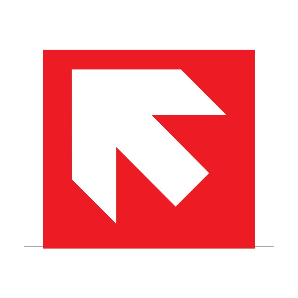 Směrovka nahoru k zařízení PO - symbol