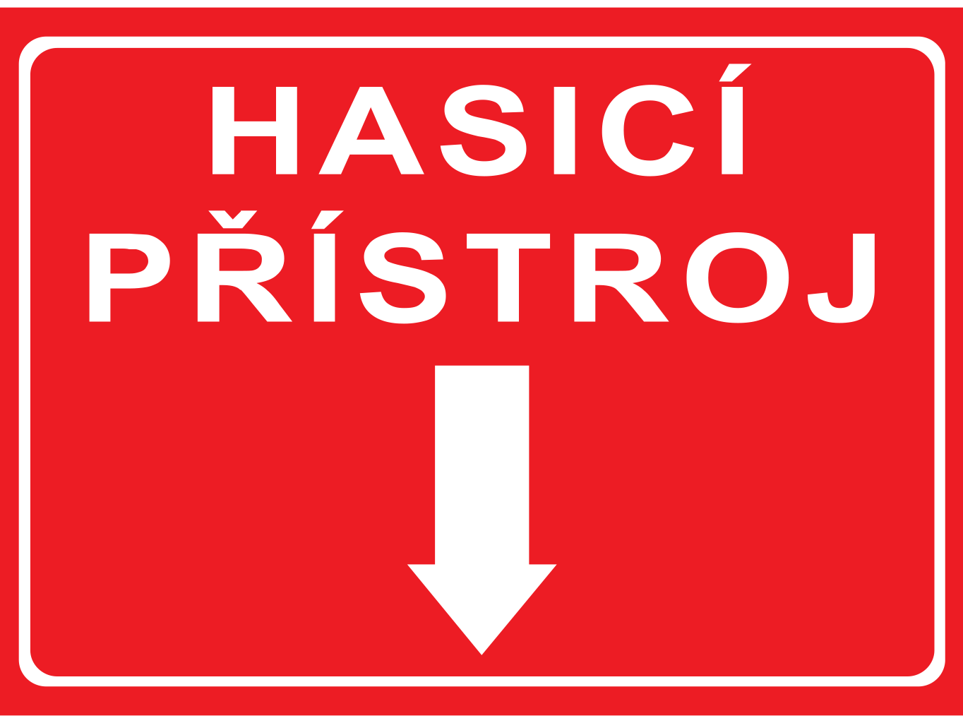 Hasící přístroj - šipka ( bílá )