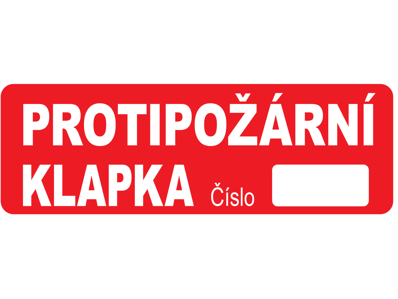 Protipožární klapka číslo