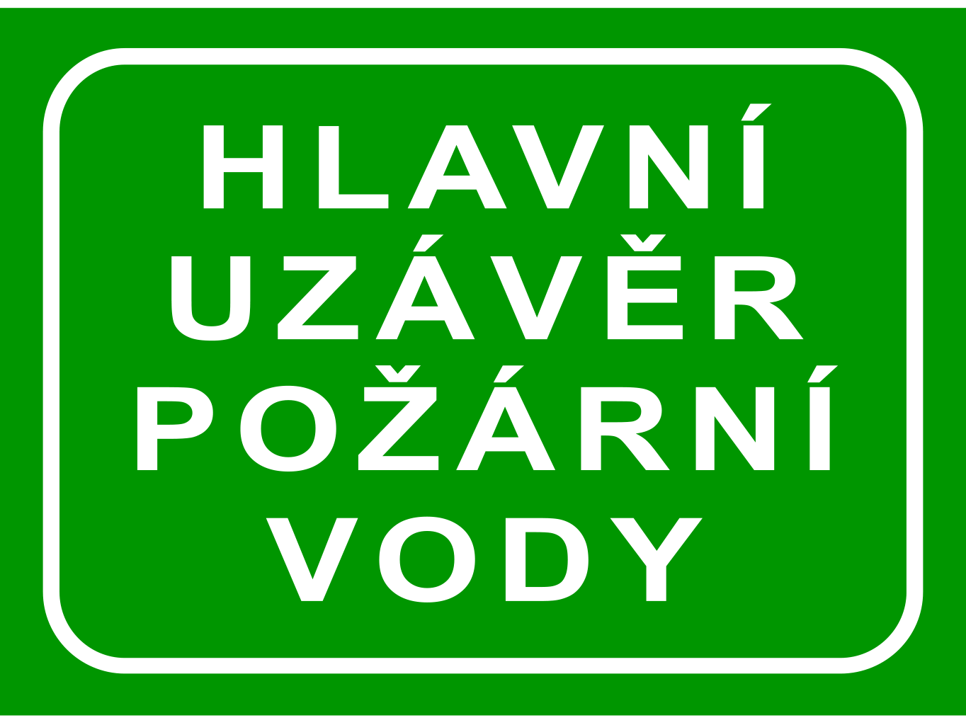 Hlavní uzávěr požární vody
