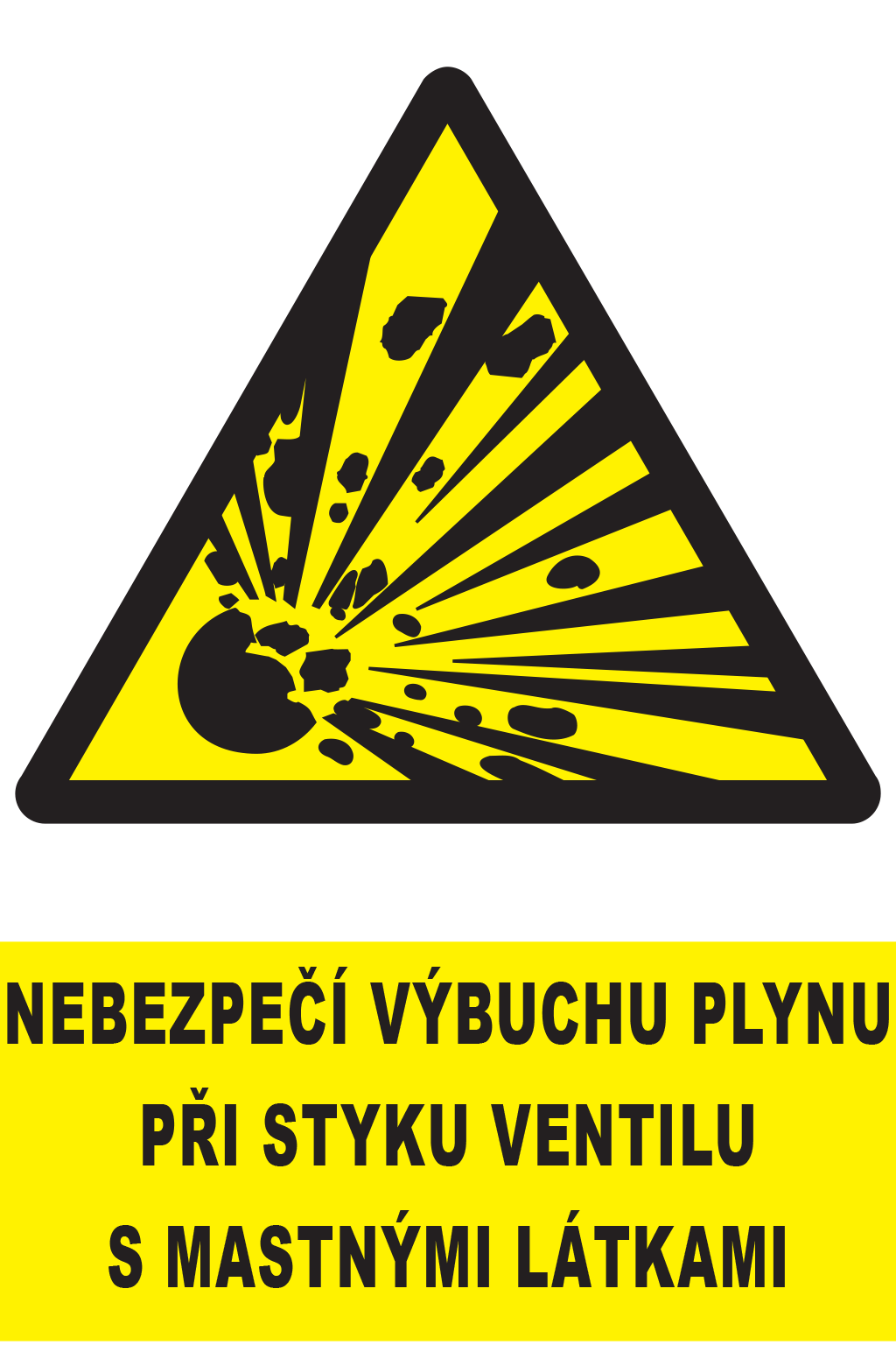 Nebezpečí výbuchu plynu při styku ventilu s mastnými látkami