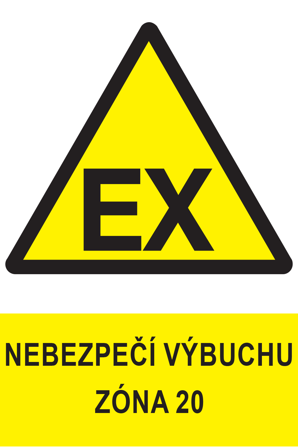 Nebezpečí výbuchu ZÓNA 20