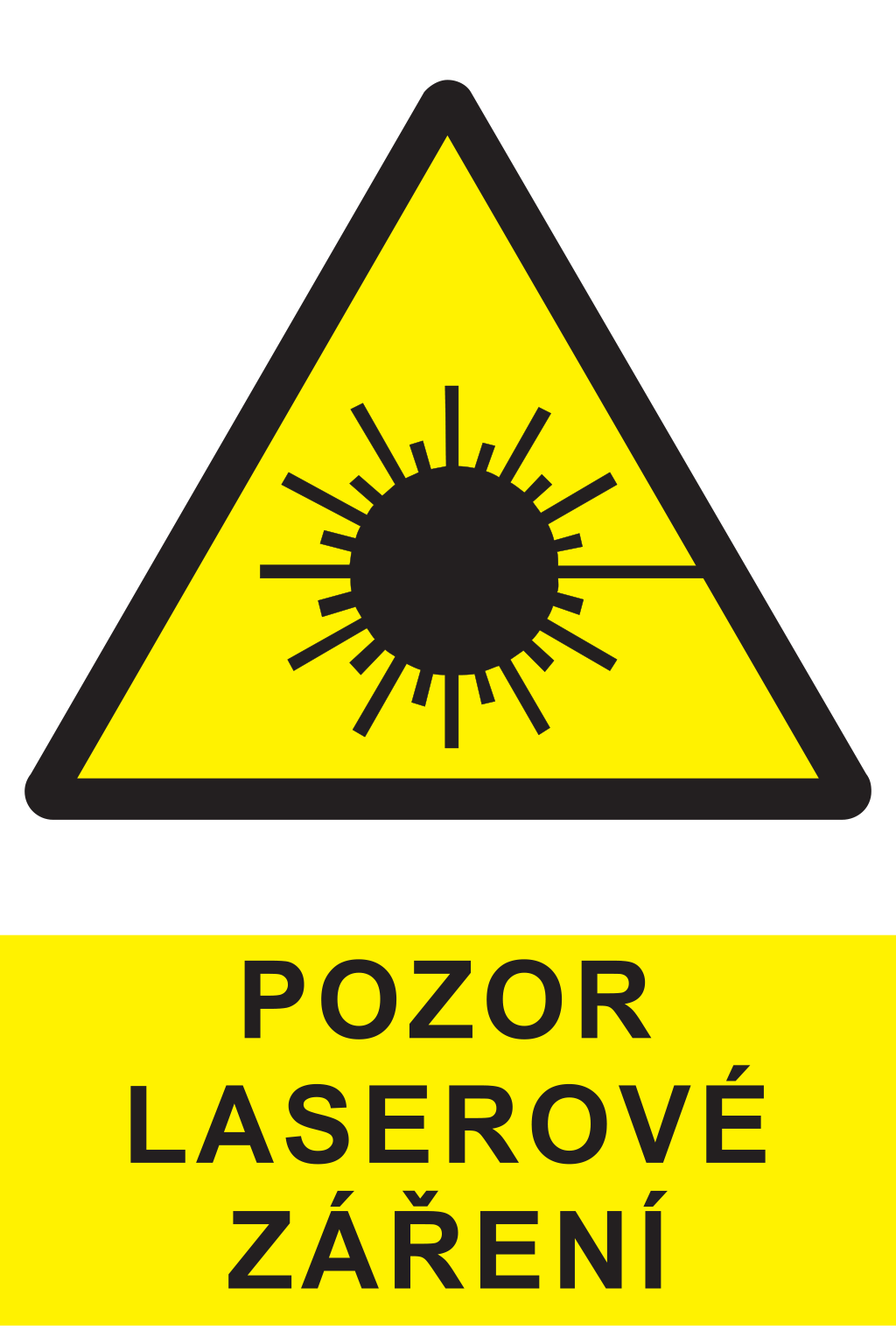Pozor laserové zařízení