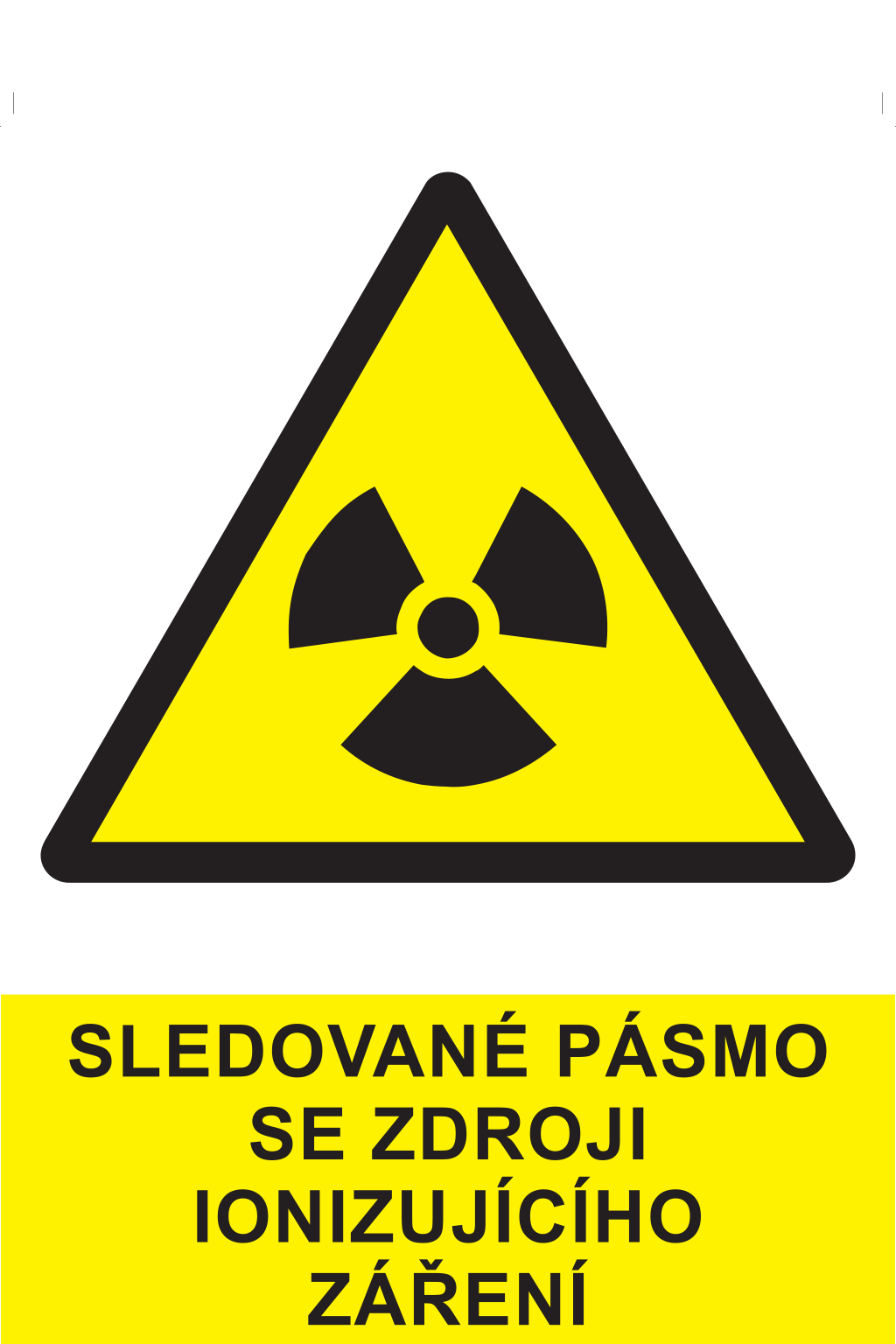 Sledované pásmo se zdroji ionizujícího záření