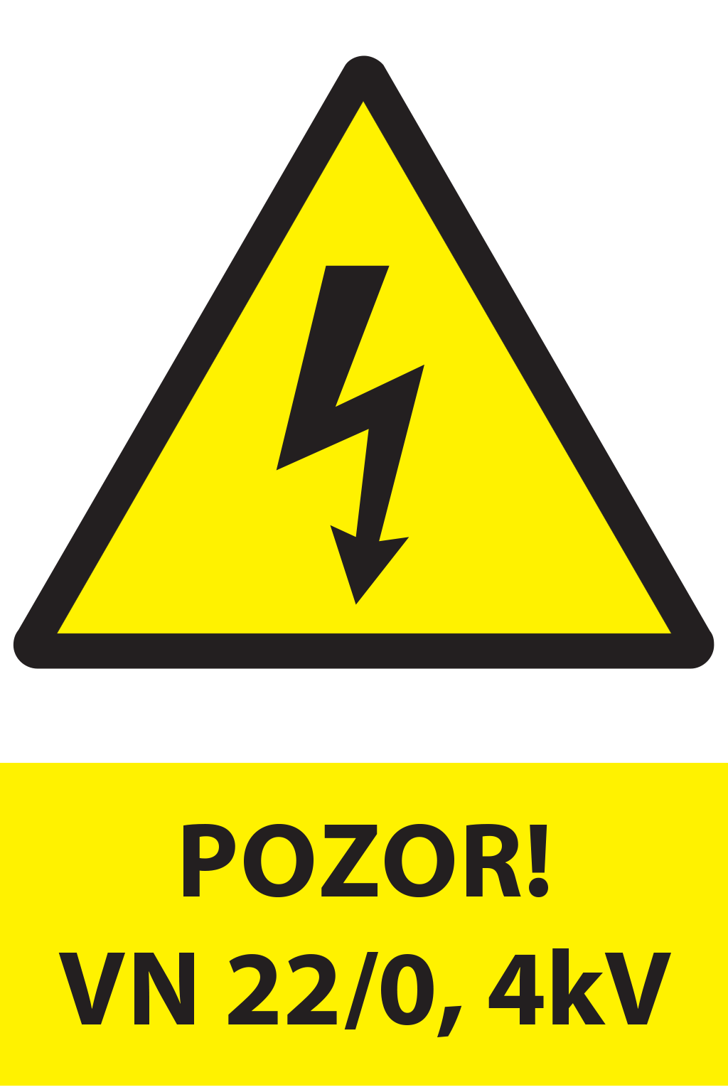 POZOR ! VN 22/0, 4 kV