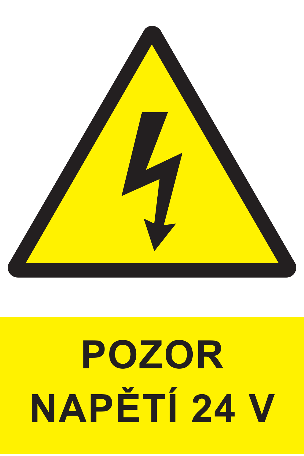 Pozor napětí 24 V