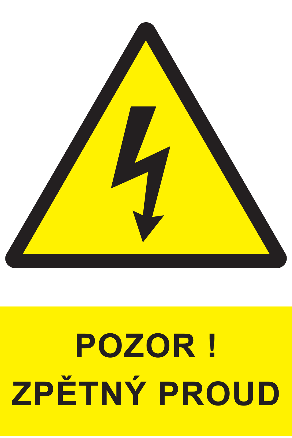 POZOR ! Zpětný proud