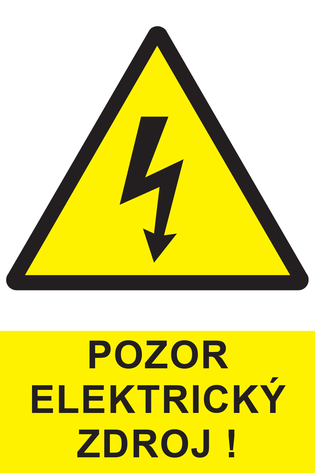 Pozor elektrický zdroj !