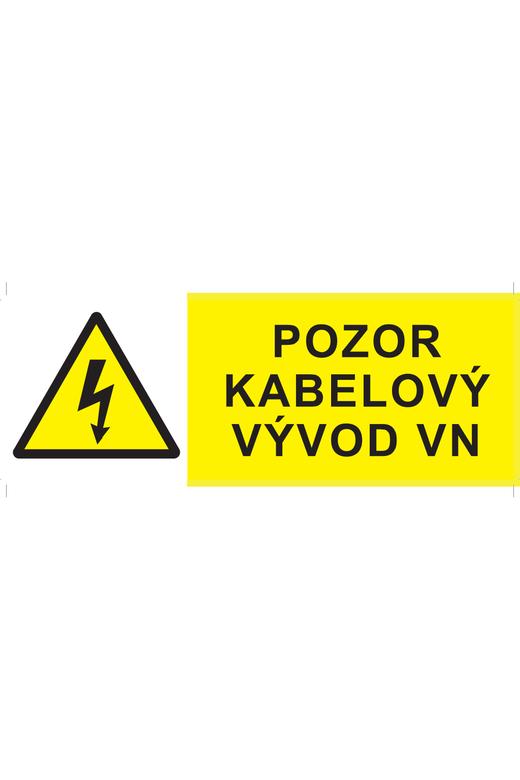 Pozor kabelový vývod VN