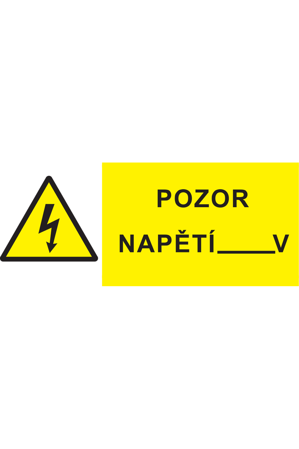Pozor napětí___ V