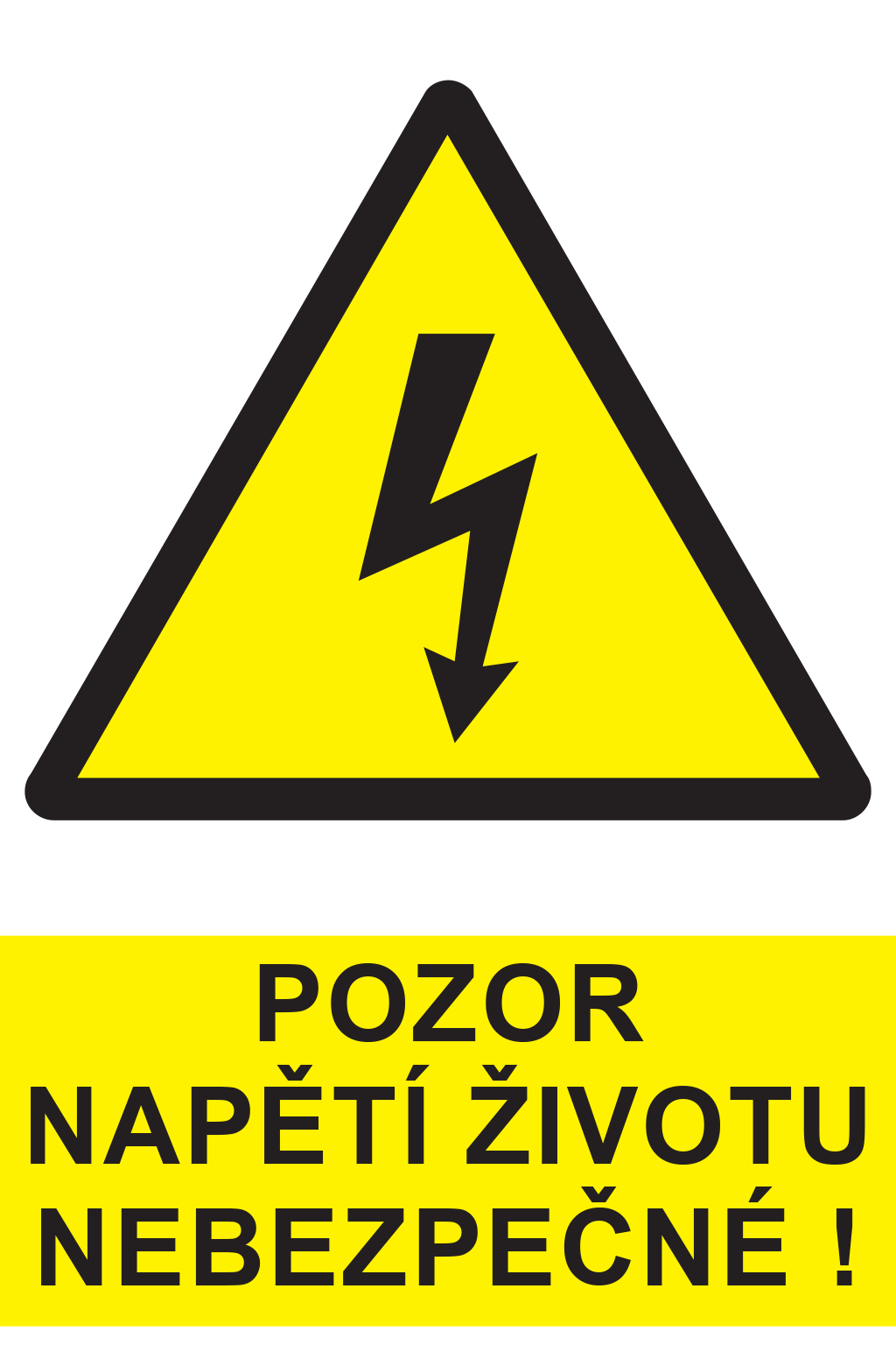 Pozor napětí životu nebezpečné !