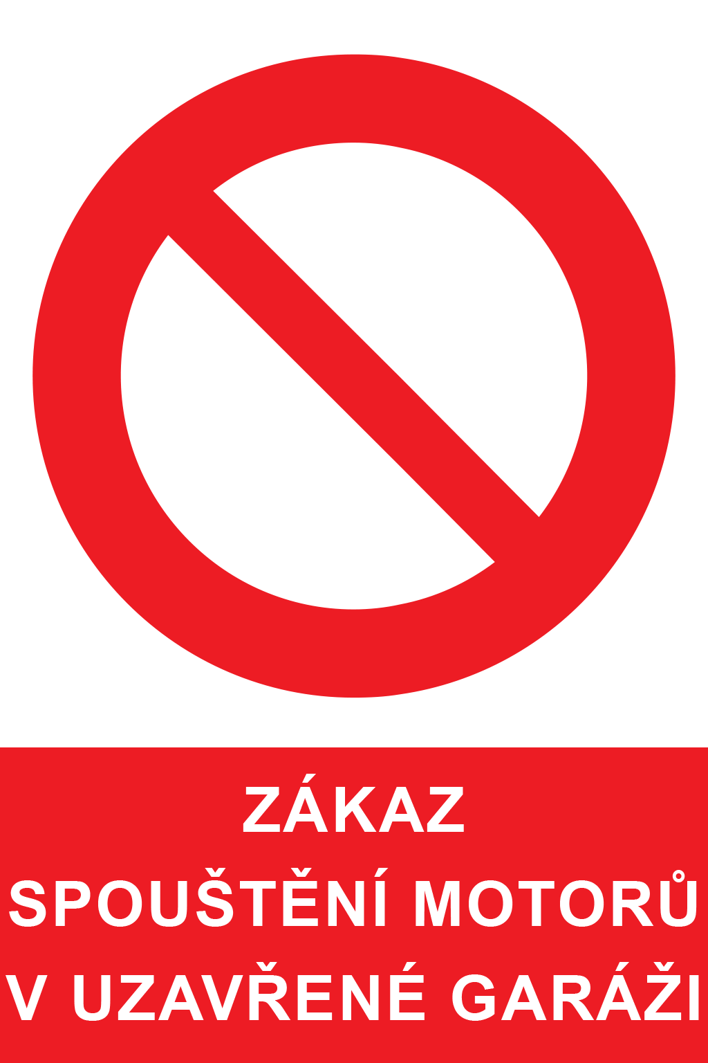 Zákaz spouštění motorů v uzavřené garáži