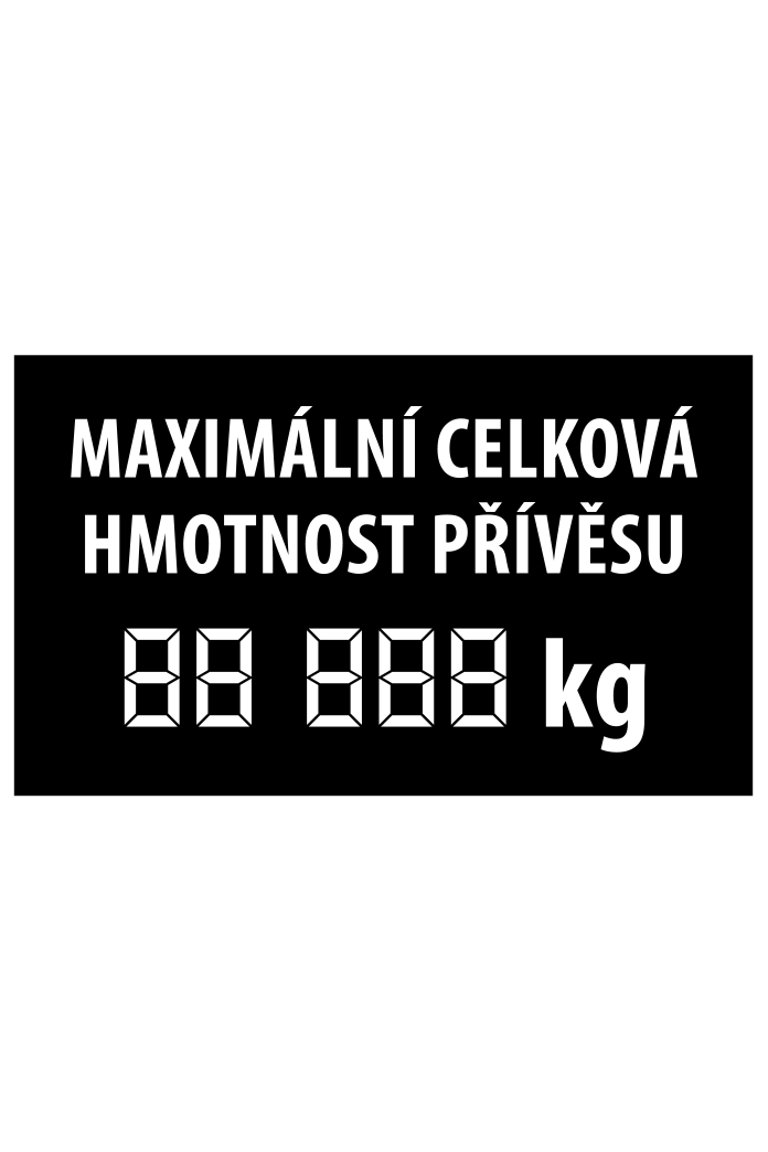 Maximální celková hmotnost přívěsu
