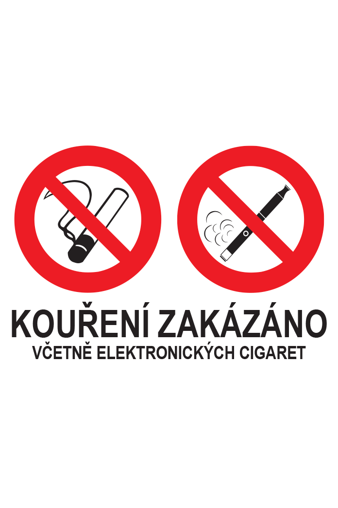 Kouření zakázáno včetně elektronických cigaret