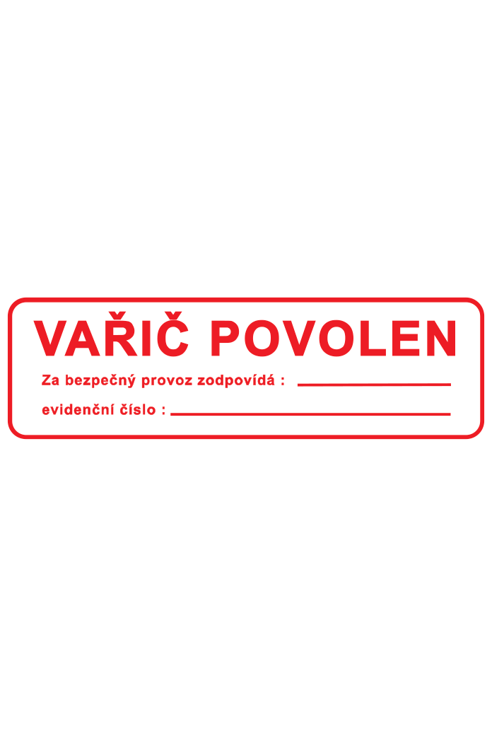 Vařič povolen