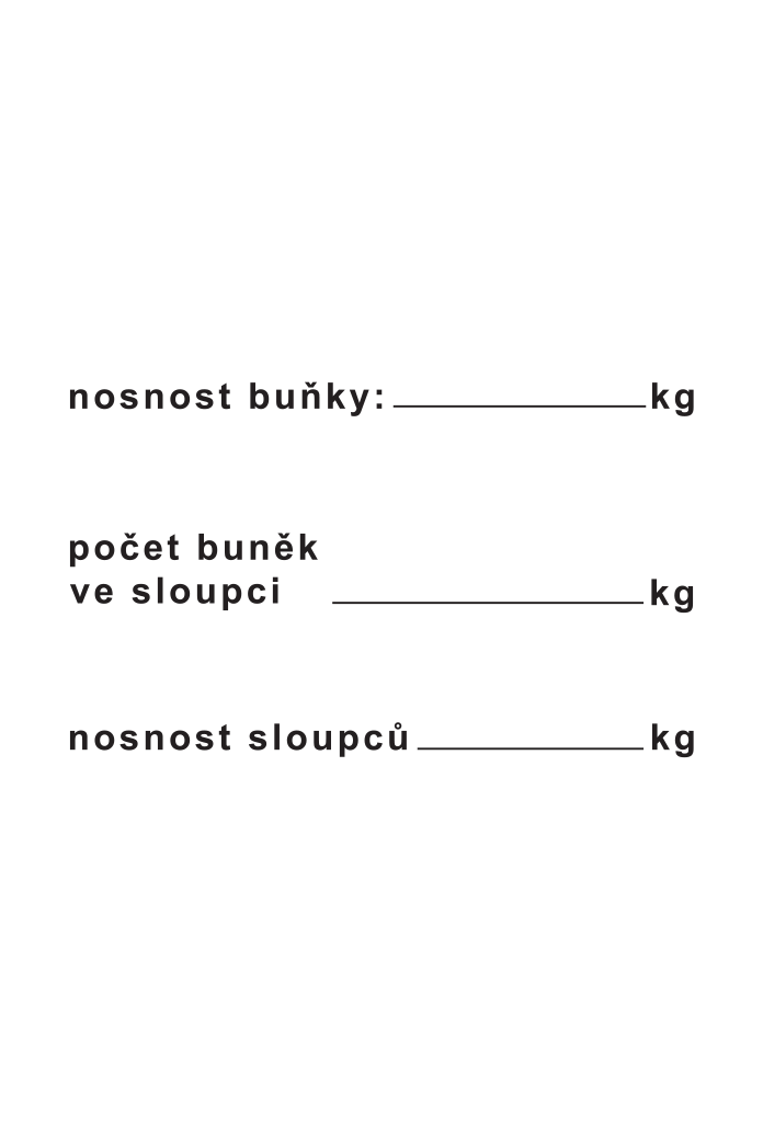 žžž Nosnost buňky...kg/ počet buněk ... papírová fólie