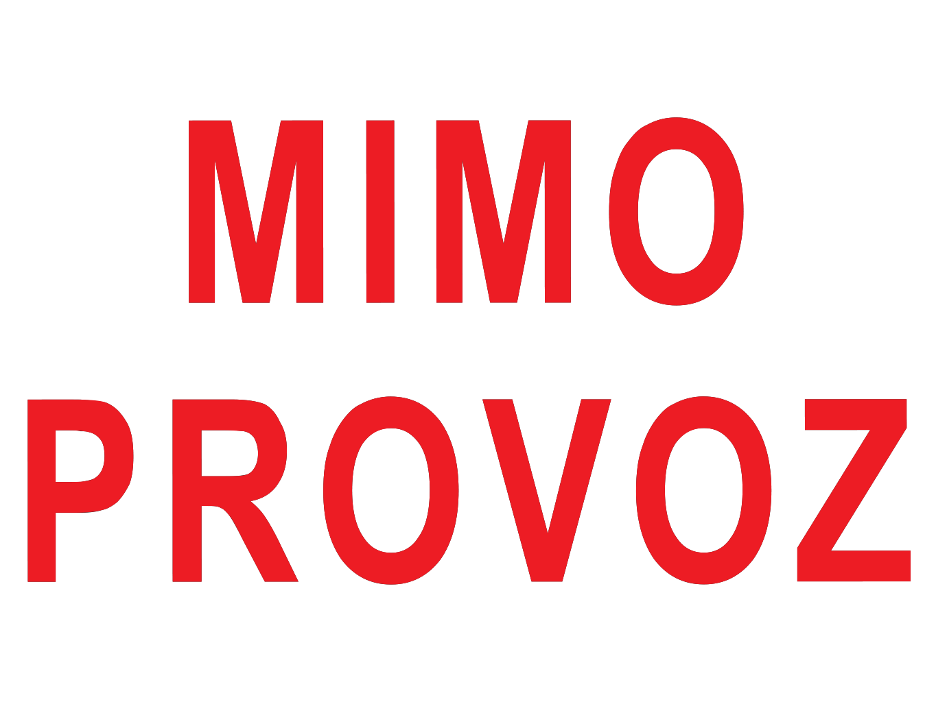 Mimo provoz (červený)