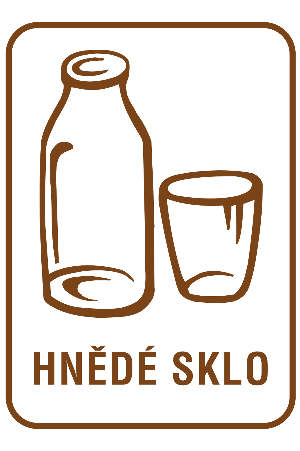 Hnědé sklo