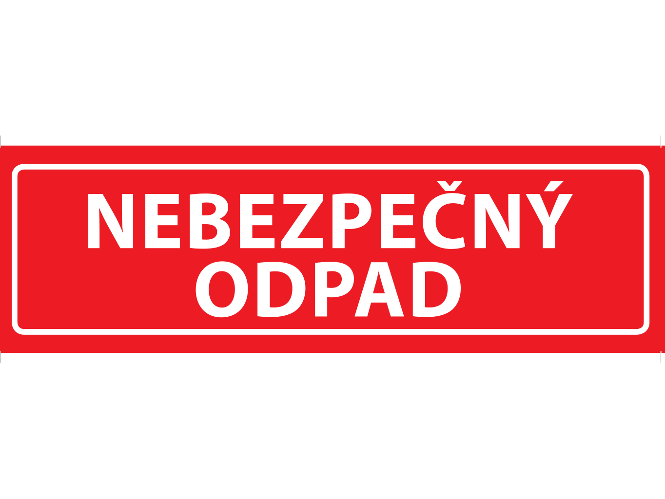 Samolepka s laminací na tříděný odpad - NEBEZPEČNÝ ODPAD