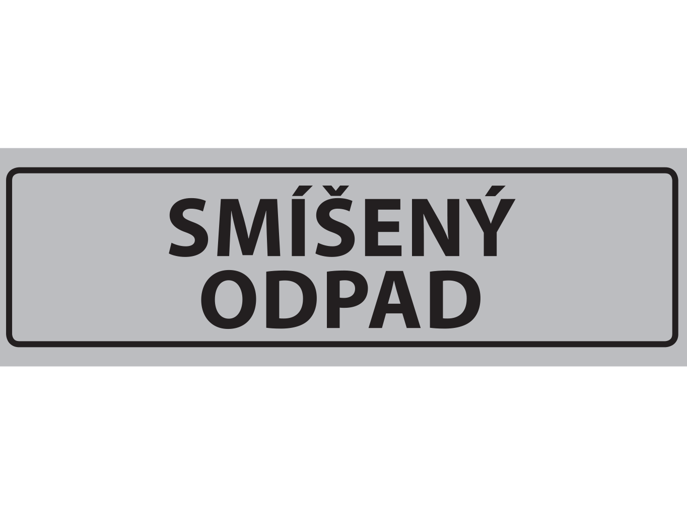 Samolepka s laminací na tříděný odpad - SMÍŠENÝ ODPAD