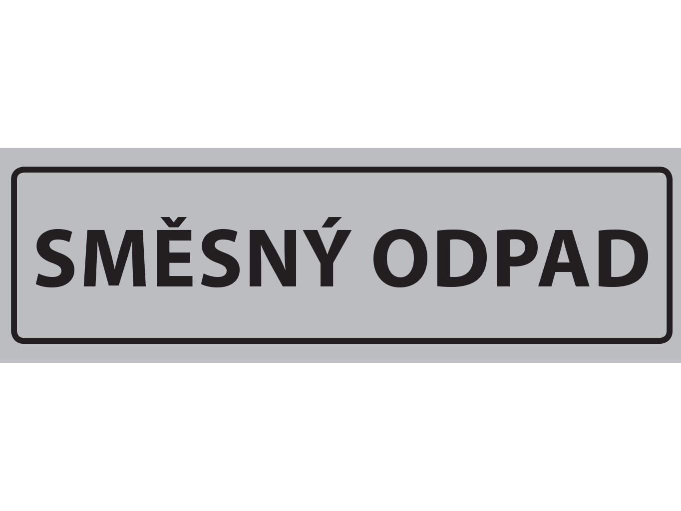 Samolepka s laminací na tříděný odpad - SMĚSNÝ ODPAD