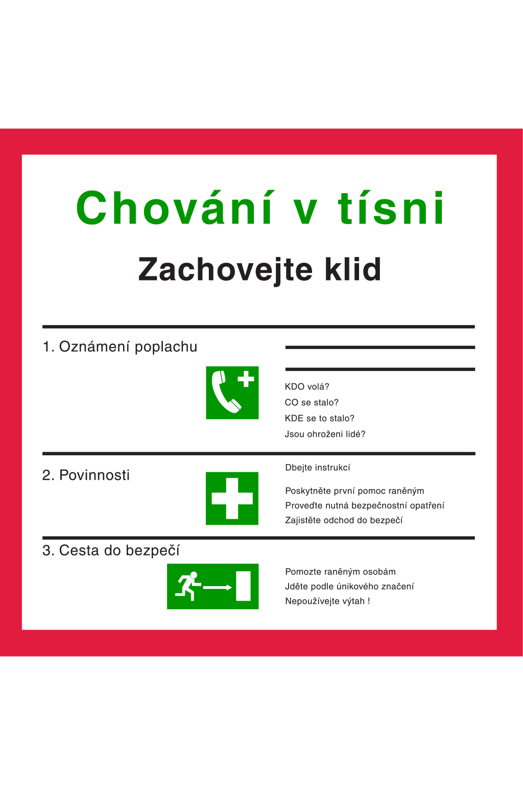 Chování v tísni