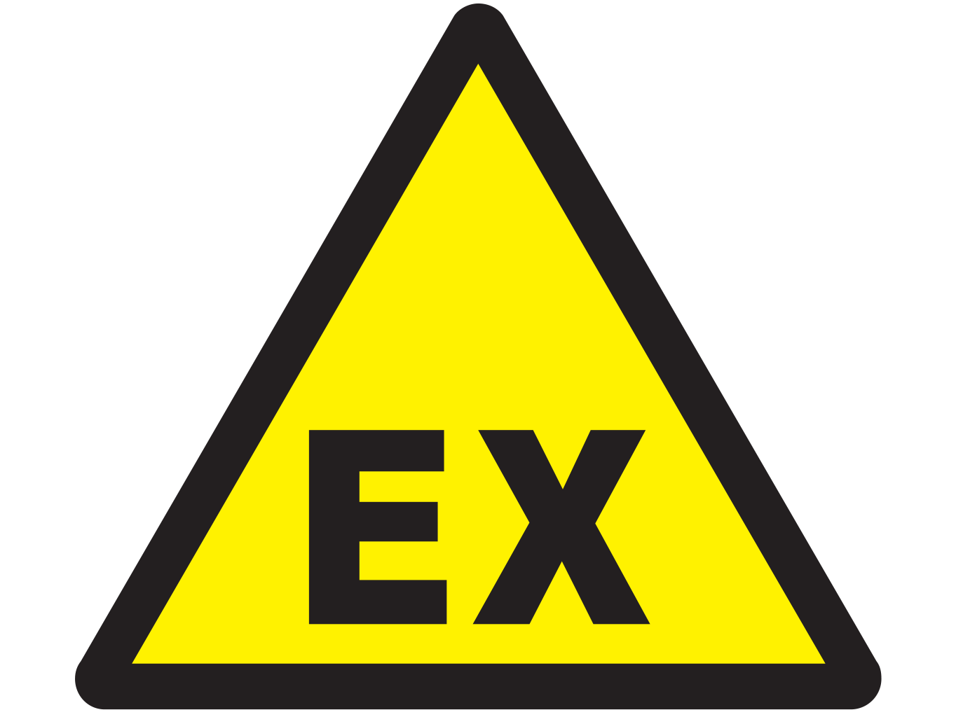 Výstraha nebezpečí exploze EX