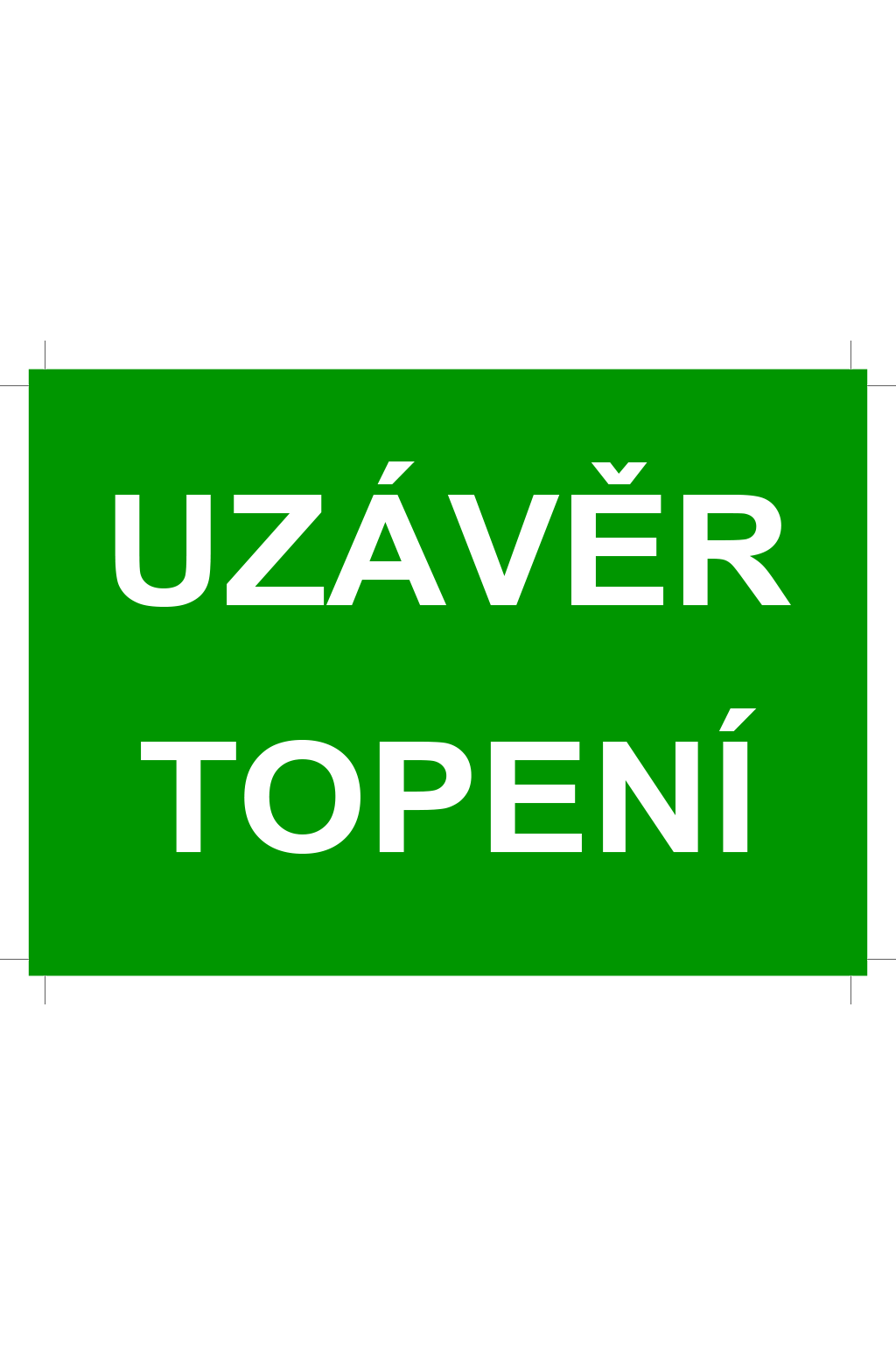 Uzávěr topení