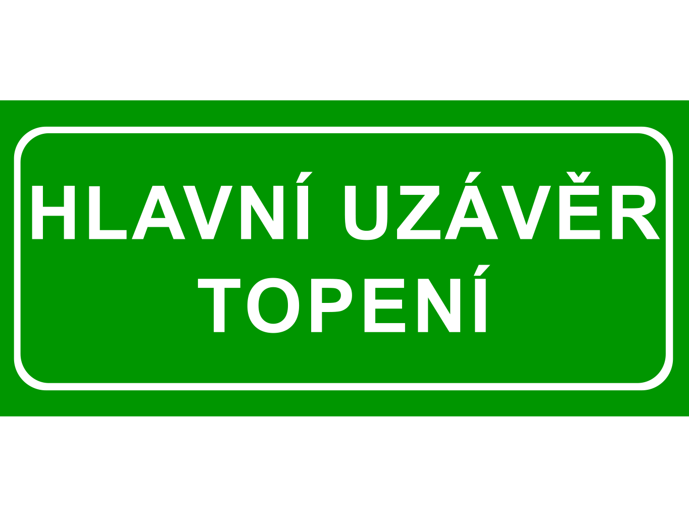 Hlavní uzávěr topení