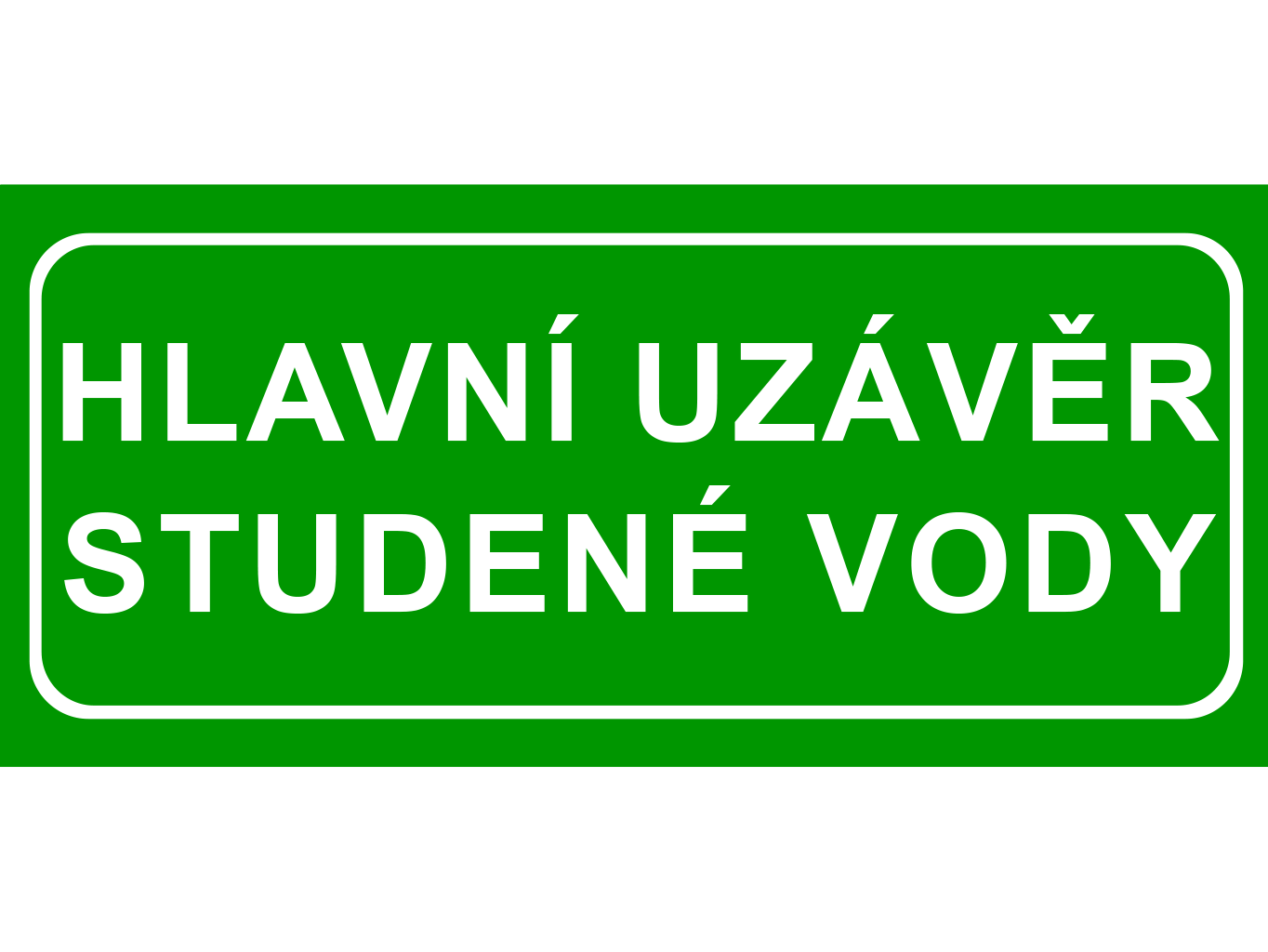 Hlavní uzávěr studené vody