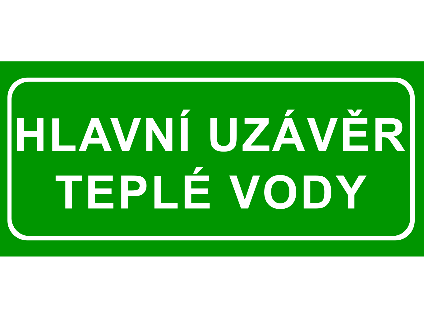 Hlavní uzávěr teplé vody