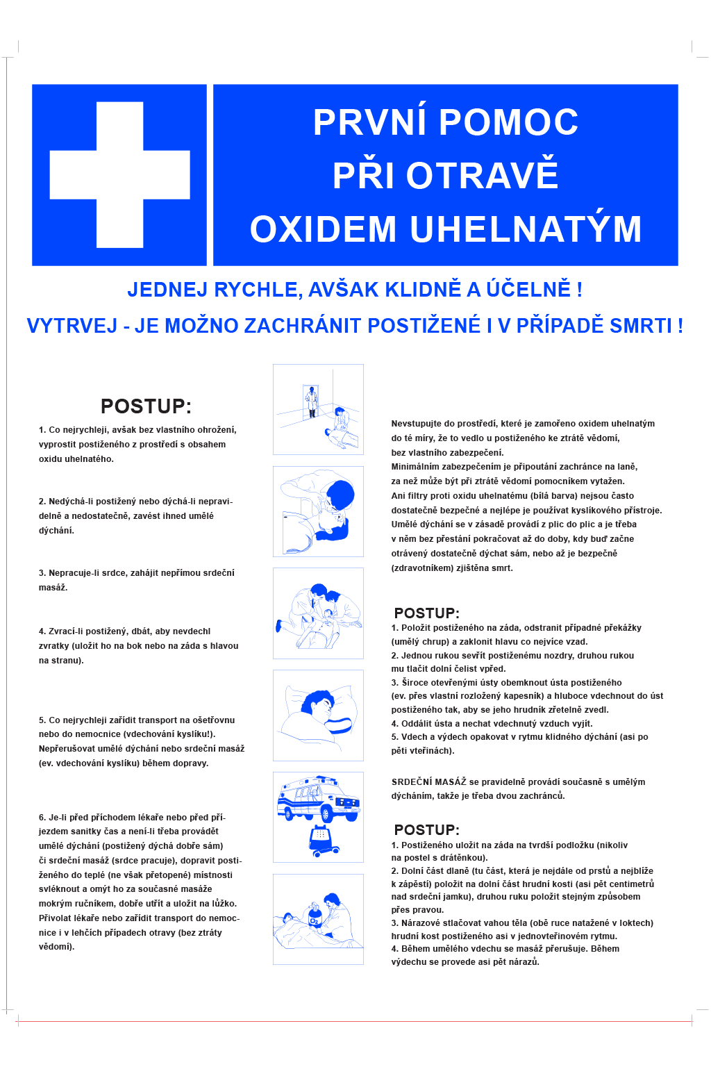 První pomoc při otravě oxidem uhelnatým